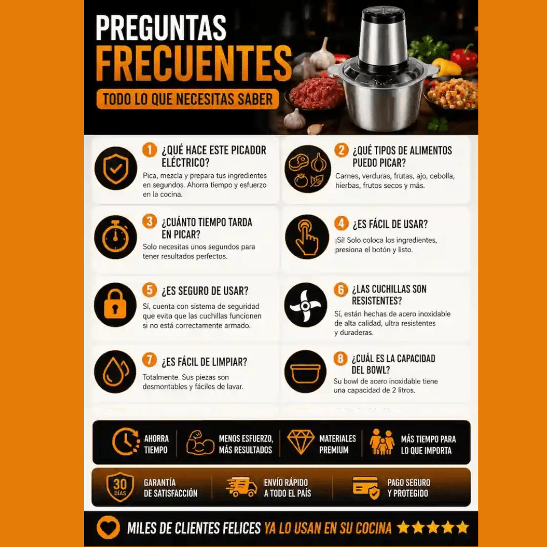 ChefBlend 200 - Muele, Corta y Ahorra Tiempo