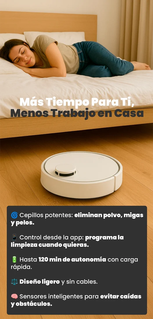 Aspiradora Robot 3 en 1. Tu piso limpio con un solo click
