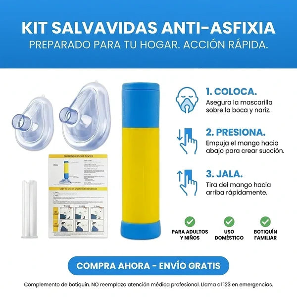 Calmia ™ - Kit con mascarillas Anti Asfixia Pro para niños y adultos