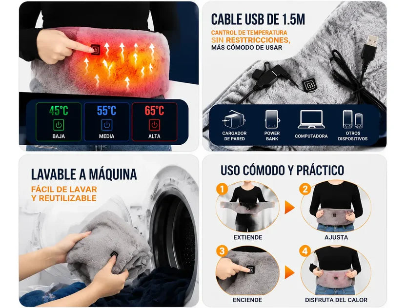 🥶❄️😢Guatero Eléctrico 2en1 - Calienta tu cuerpo y tus manos a la vez. El calor se puede llevar puesto, donde tú lo necesites 🥶❄️😢