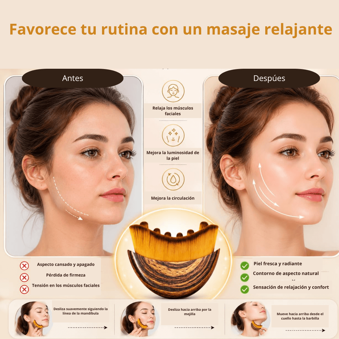SkinSculpt - Masajea, drena e ilumina tu rostro solo unos minutos al día con nuestro Cepillo para drenaje linfático facial