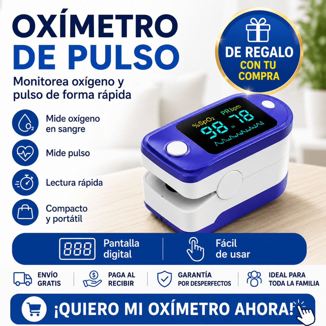 Kit Tensiómetro + Nebulizador + Oxímetro de Regalo