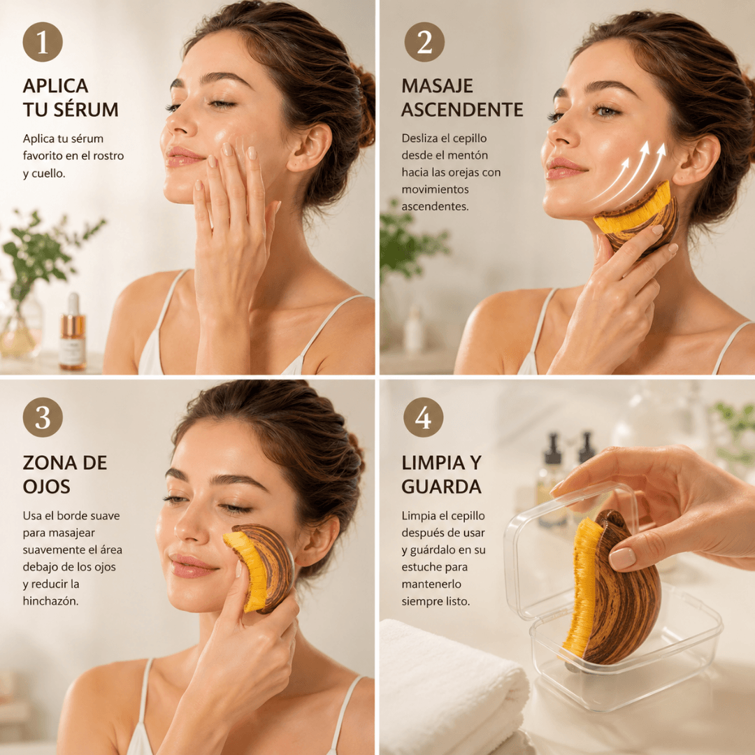 SkinSculpt - Masajea, drena e ilumina tu rostro solo unos minutos al día con nuestro Cepillo para drenaje linfático facial
