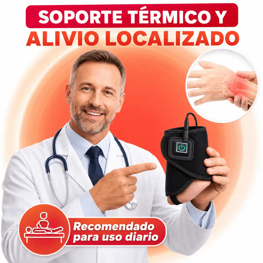 WristHeat Pro - Calor que calma tu muñeca al instante 🪄Termoterapia ajustable con soporte envolvente