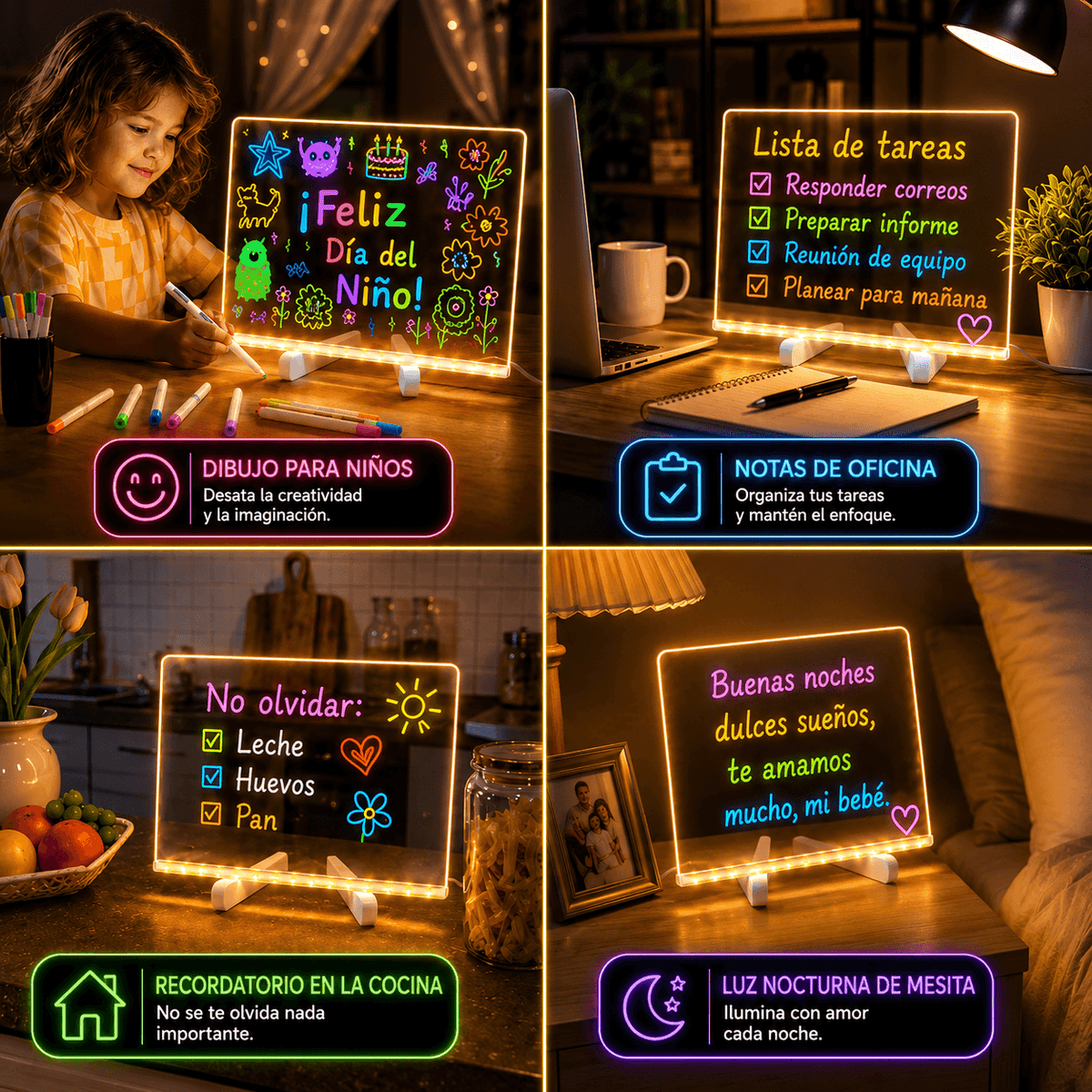 Pizarra Led 20x30 GlowSketch - Horas de diversión sin pantallas . Oferta 2 X 1