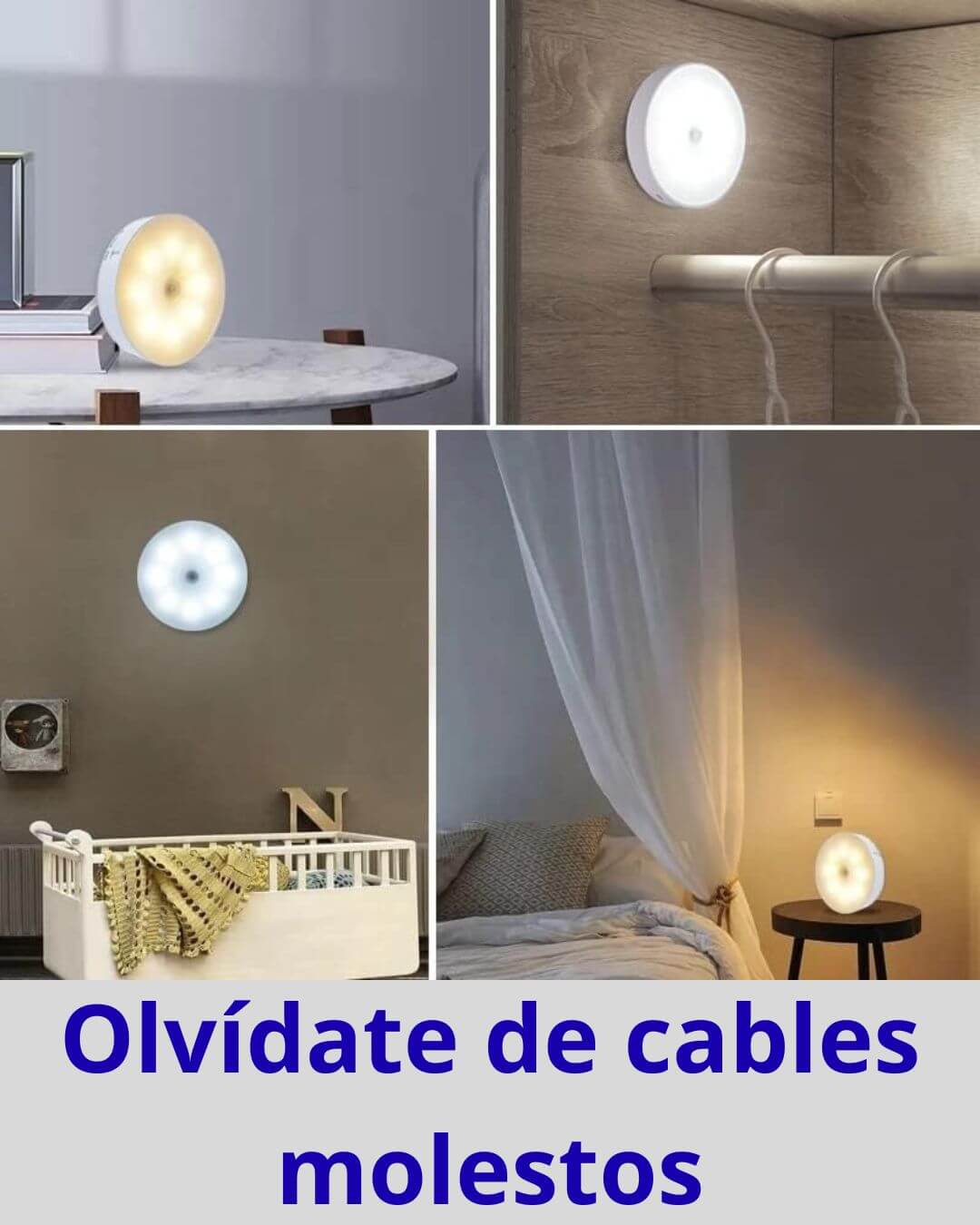 Pack 3 Lámpara LED Recargable Sensor