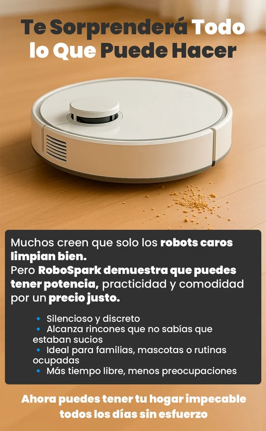 Aspiradora Robot 3 en 1. Tu piso limpio con un solo click