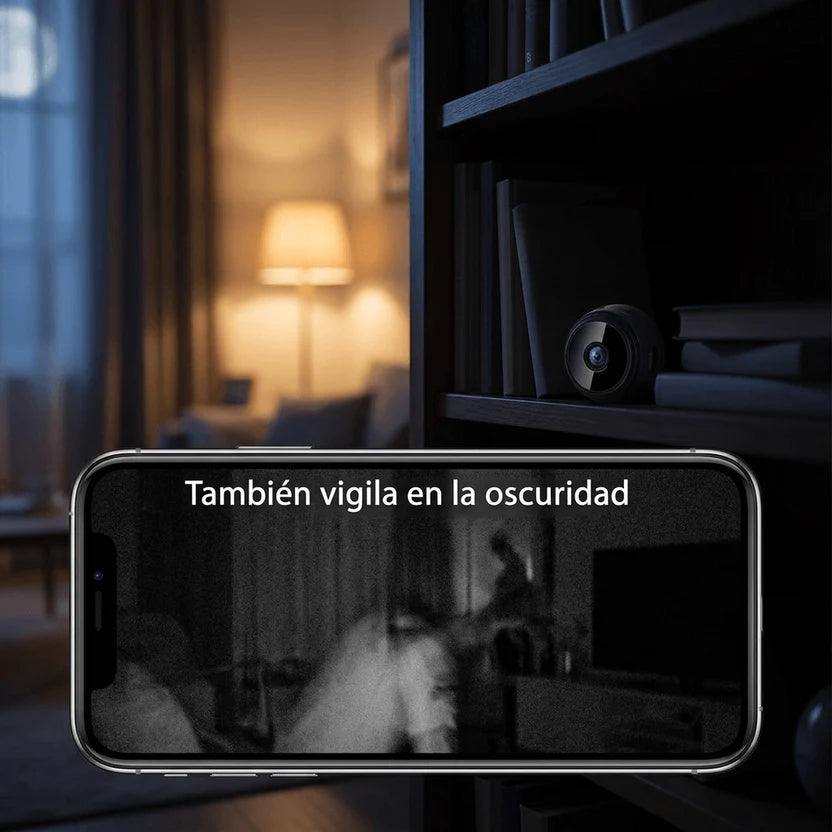 Mini cámara espía A9- Cuida Tu Casa desde cualquier lugar con esta mini cámara WiFi ultra discreta. Protege a tu familia, mascotas y pertenencias con vigilancia en tiempo real.