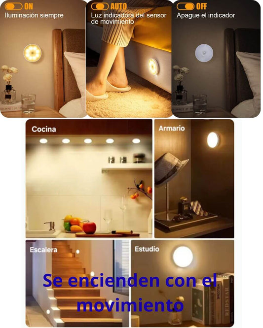 Pack 3 Lámpara LED Recargable Sensor